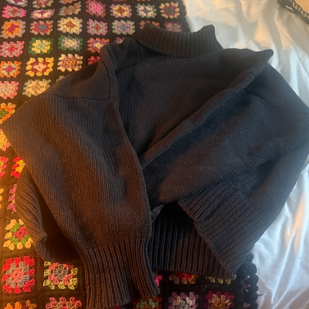 Babaa No 17 Black Turtleneck Sweater